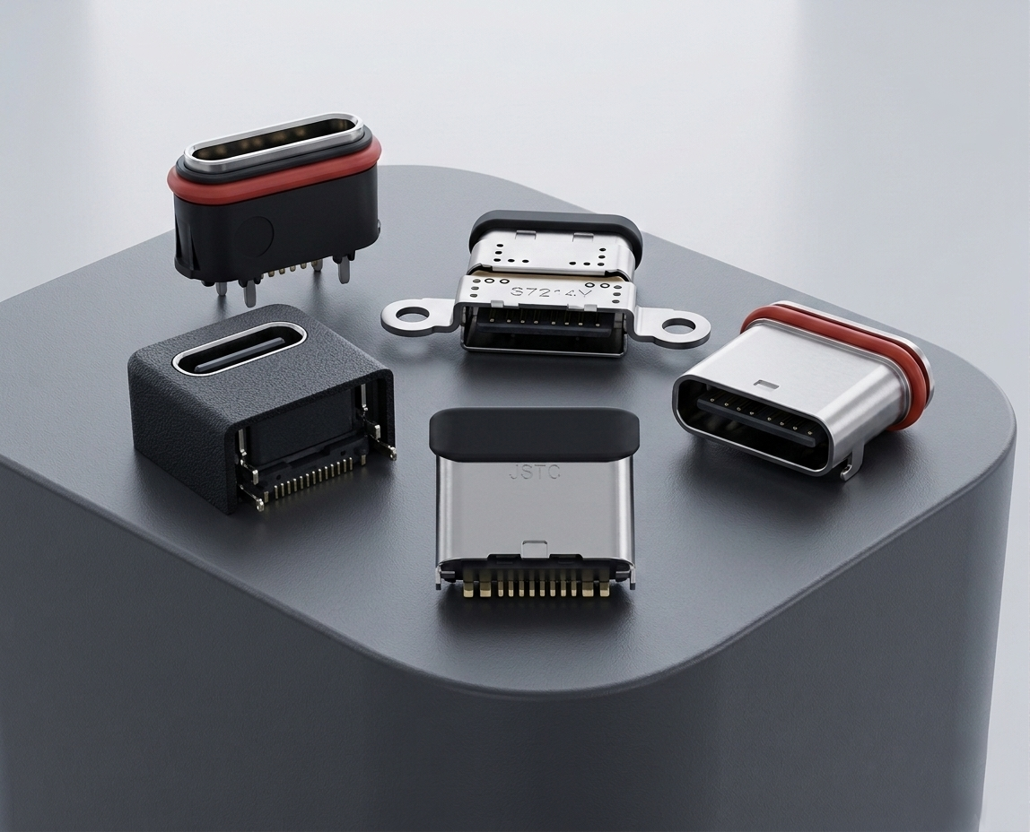 16핀 방수 USB Type-C 커넥터 라인업 이미지